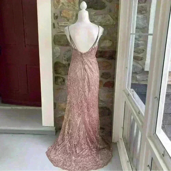 Ellie Wilde Floral Sequin Fit & Flare Tulle Sequin Corset Prom Dress Womens 6 - Picture 11 of 16